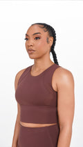 Side Brown Womens Yanta Tank Bra - Roam Loud