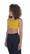 Kru Top - Mustard Womens Sports Bra - ROAM LOUD