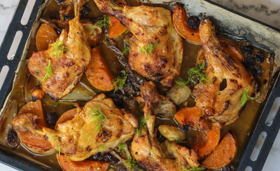 Roasted Maple Dijon Chicken with Butternut Squash & Fennel