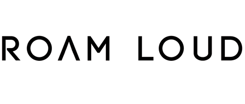This is the logo for ROAM LOUD. ROAM LOUD is a call to action to unlock inner freedom and independence. Specializing in premium feel-good athleisure and activewear.
